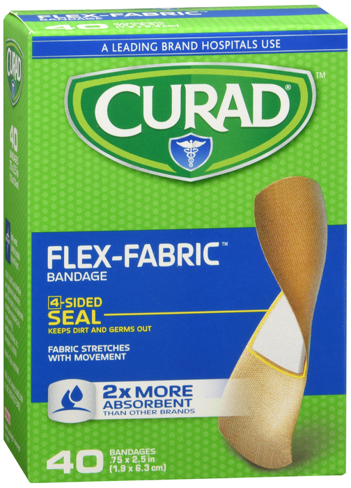 CURAD BANDAGE FLEX-FABRIC 1 SIZE 40 CT