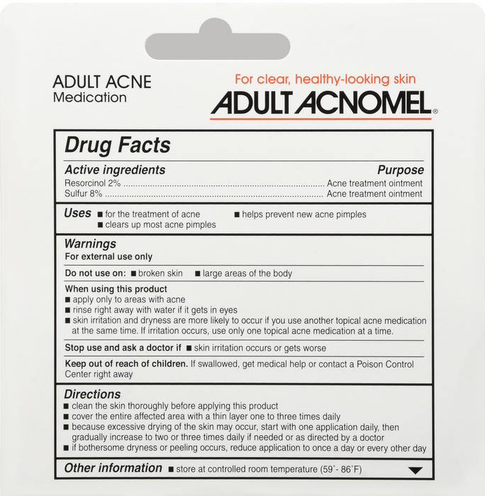 Adult Acnomel Adult Acne Medication, Tinted Cream 1.3oz