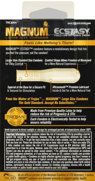 Trojan Magnum Ecstasy Large Condoms 10ct