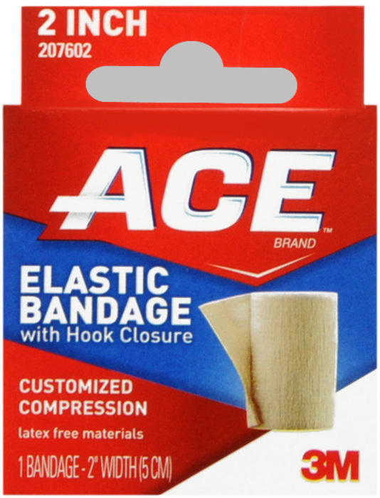 ACE ELASTIC BANDAGE W/HOOK 2 INCH