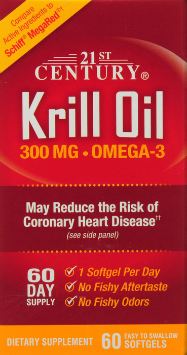 21st Century Krill Oil 300mg Omega-3 Softgels 60ct