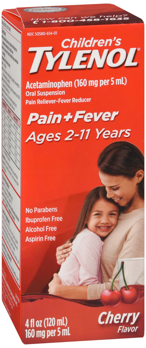 Children's Tylenol Pain + Fever 160mg Acetaminophen Cherry Oral Suspension 4oz