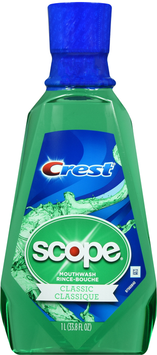 Crest + Scope Original Mint Classic Mouthwash 33.8oz