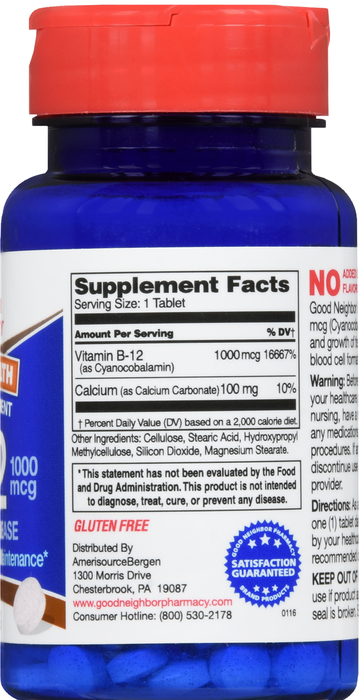 Good Neighbor Pharmacy Vitamin B-12 1000mcg Tablets 60ct