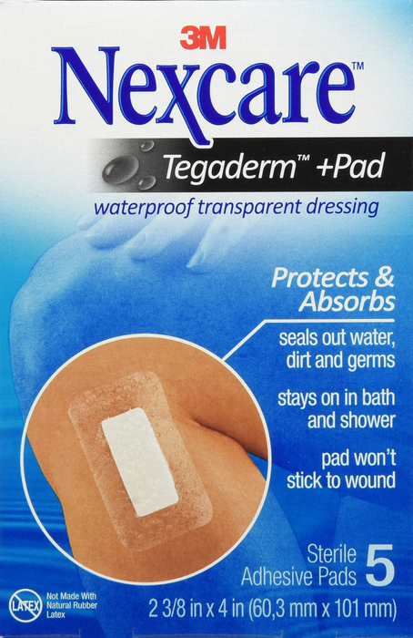 NEXCARE TEGADERM +PAD 2-3/8"X4" 5CT