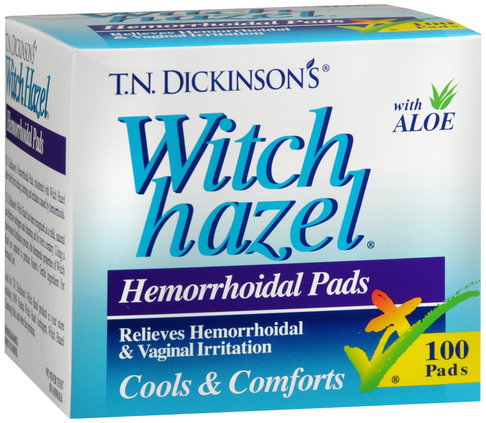 DICKINSON WITCH HAZEL HEMORRD PAD 100CT