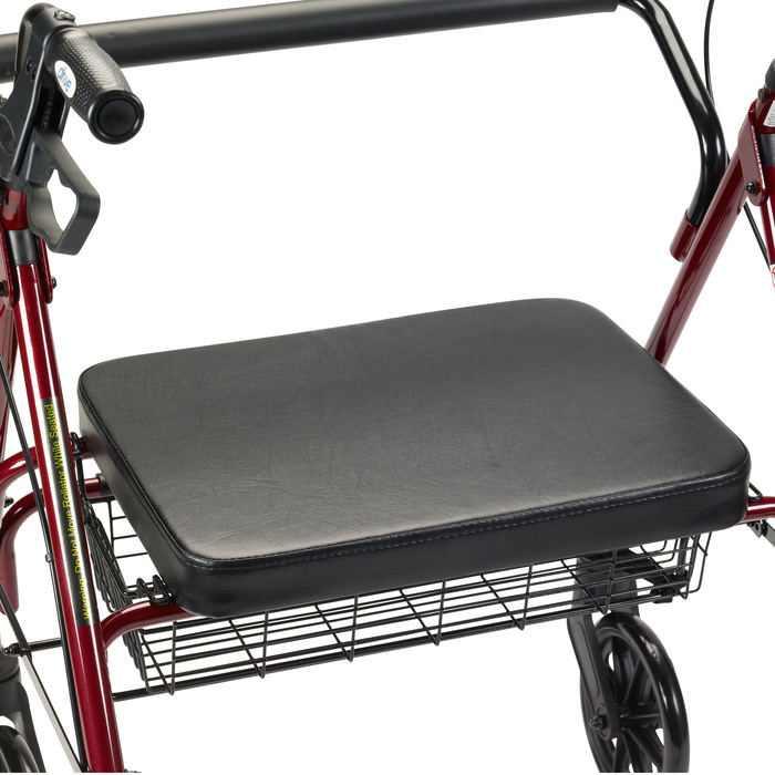 Rollator HD Bariatric Red 500lb Capacity