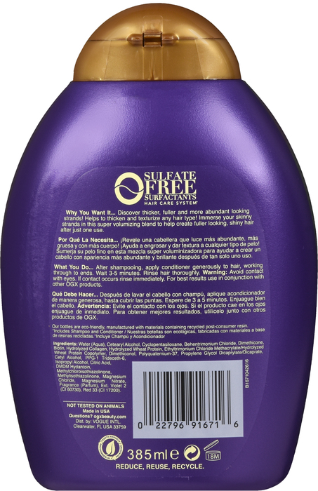 OGX Thick & Full + Biotin & Collagen Conditioner 13oz