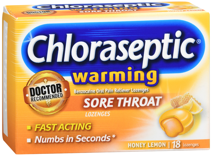 CHLORASEPTIC LOZENG WARM HONEY LEMN 18CT