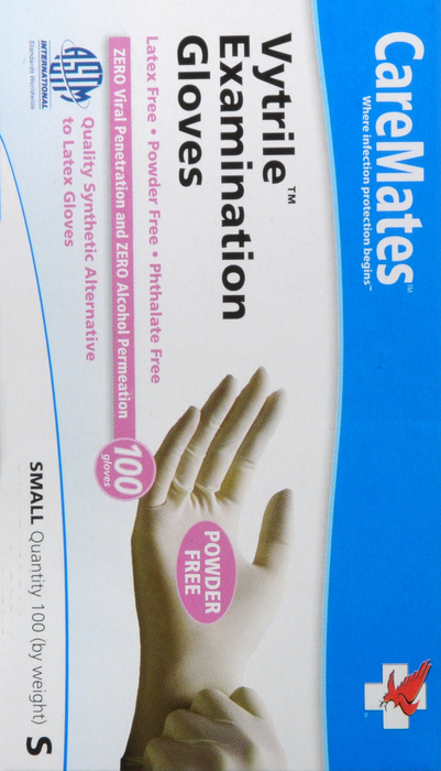 Gloves CareMates Vytrile Powder-Free S 100ct