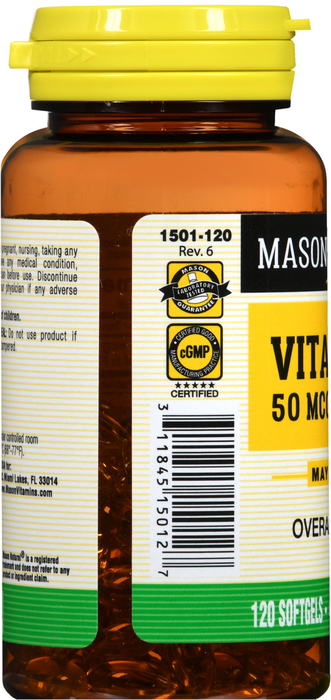 VIT D 2000IU SOFTGELS 120CT MASON