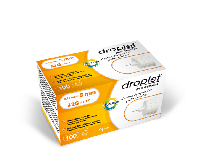 Droplet Pen Needles 32Gx5mm 100ct