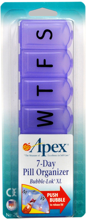 Apex Ultra Bubble-Lok 7-Day Pill Organizer 1ct