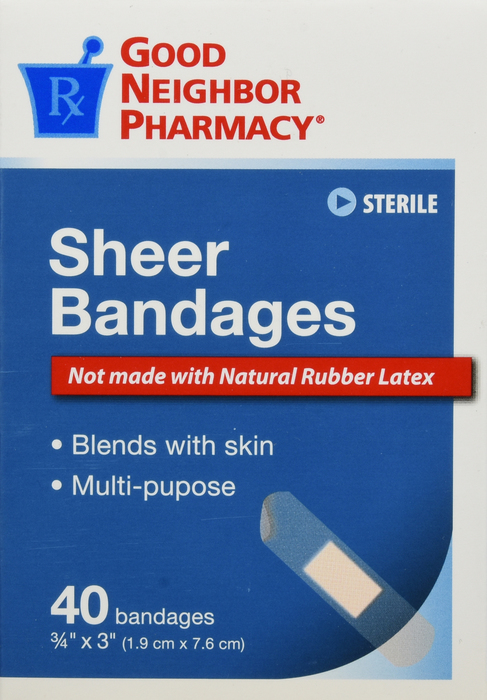 Good Neighbor Pharmacy Sheer Bandages Â¾x3 40ct