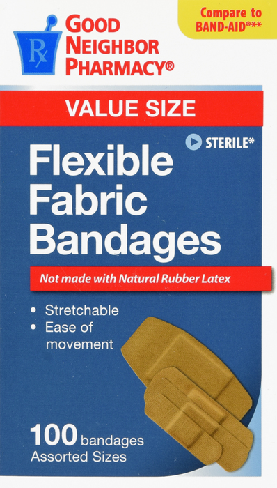 Good Neighbor Pharmacy Bandages Flexible Fabric Value Size 100ct