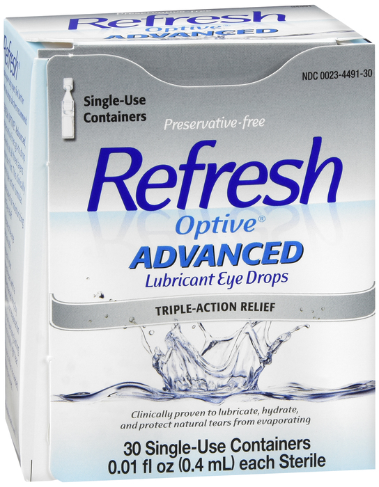 Refresh Optive Advanced Lubricant Eye Drops 30x0.01oz