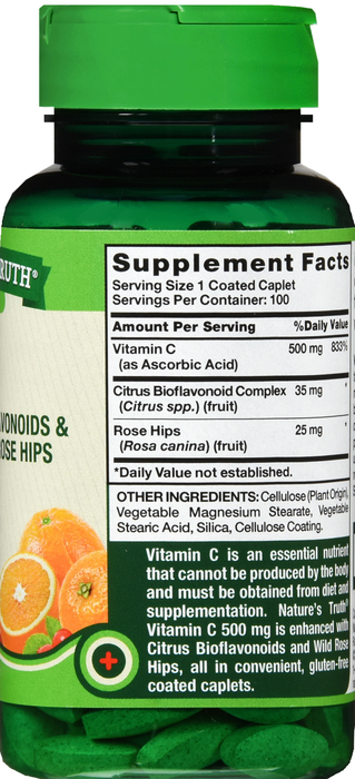 VITAMIN C 500MG CAP 100CT NAT TRU