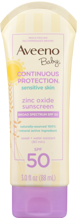 Aveeno Baby Continuous Protection Zinc Oxide Mineral Sunscreen 3oz