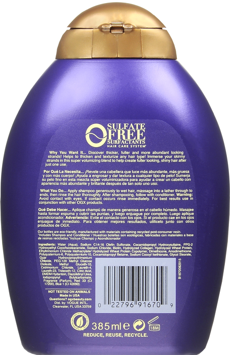 OGX Thick & Full + Biotin & Collagen Shampoo 13oz