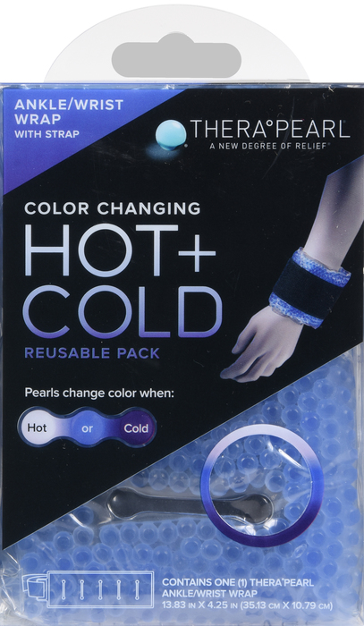 TheraPearl Reusable Hot & Cold Therapy Ankle/Wrist Wrap w/Strap 1ct