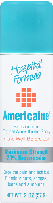 Americaine Benzocaine 20% Aero Spray 2oz