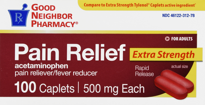 Good Neighbor Pharmacy Pain Relief Acetaminophen 500mg Caplets 100ct