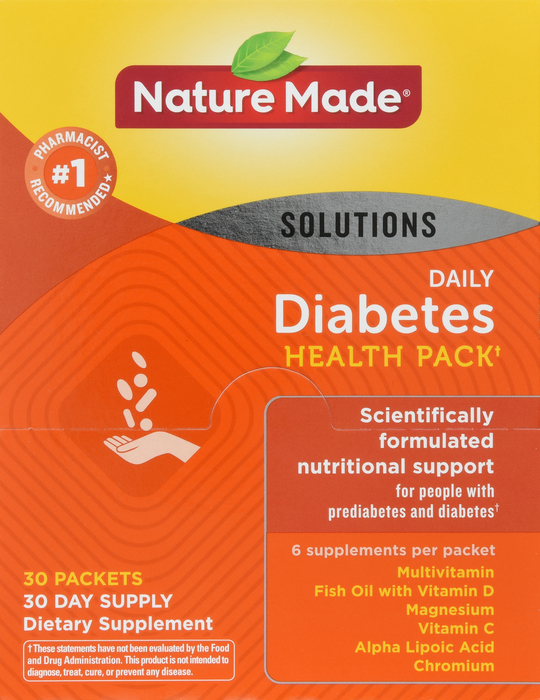 Nature Made Diabetes Sugar-Free Health Packets 30ct