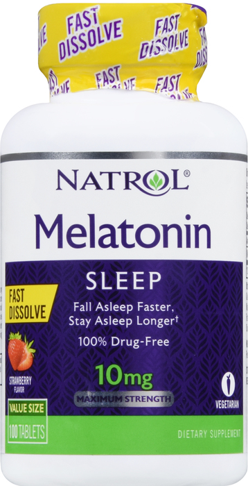 Natrol Melatonin 10mg Strawberry Tablets 100ct