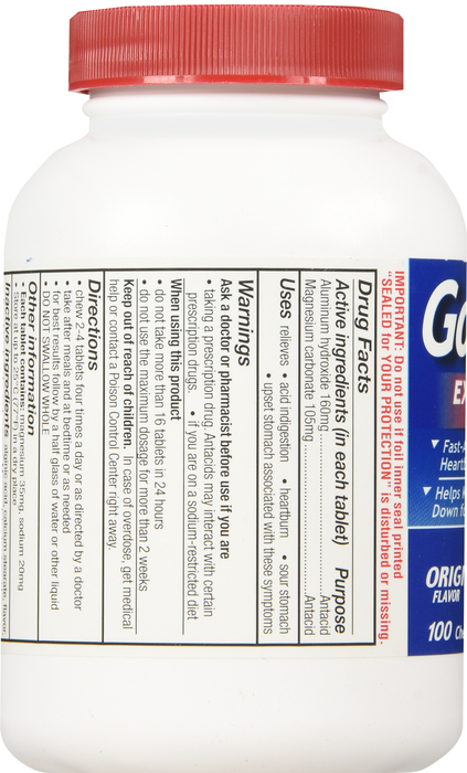 Gaviscon Extra Strength Antacid Chewable Tablets 100ct