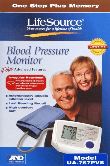 LIFESOURCE BLOOD PRESSURE MONITOR DIGITAL AUTOMATIC SMALL CUFF MEMORY