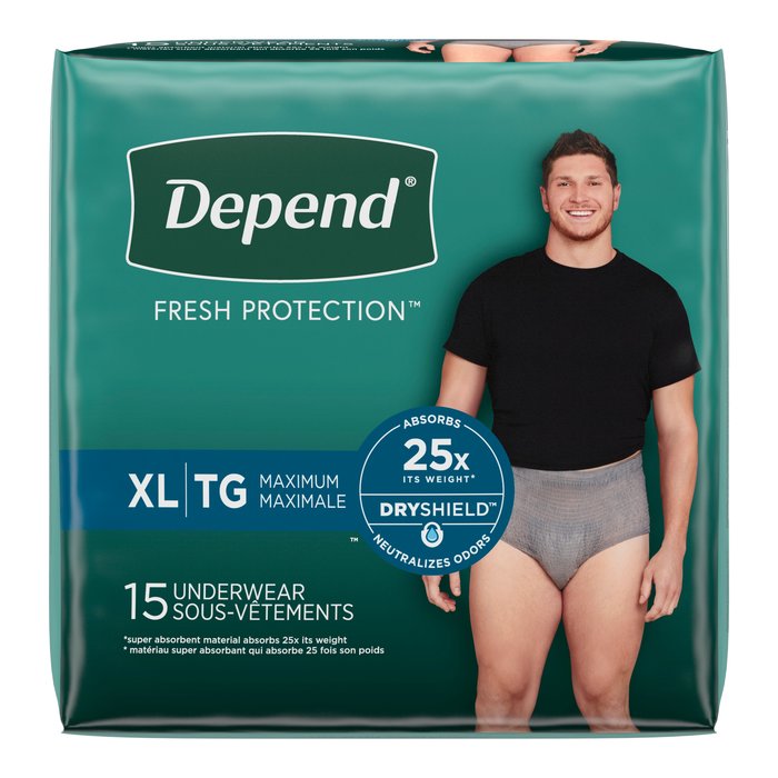 Depend Underwear Max Men XL 2x15ct