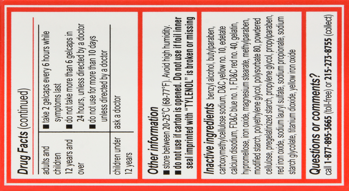 Tylenol Extra Strength Rapid Release 500mg Capsules 24ct