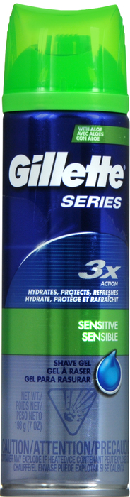 Gillette Series Men Sensitive Skin Shave Gel 7oz