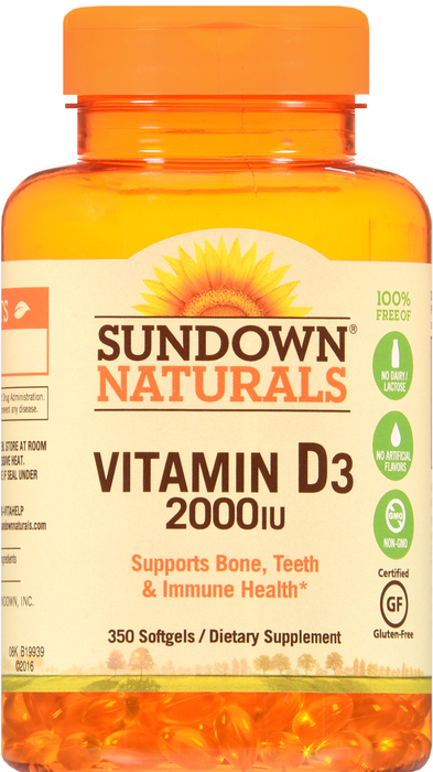 Sundown Vitamin D-3 2000IU Softgel 350ct