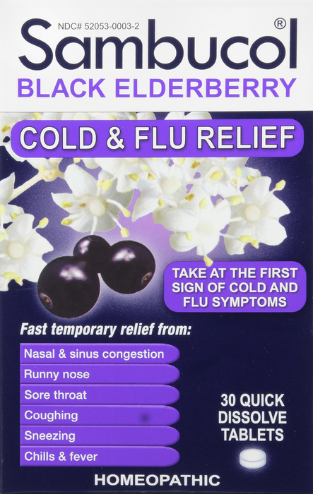 Sambucol Black Elderberry Cold & Flu Relief 30ct