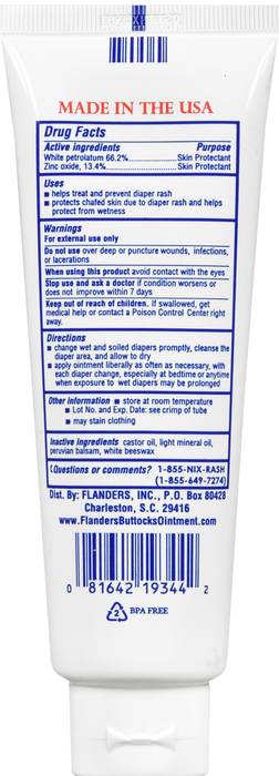 FLANDERS BUTTOCKS DIAPER OINTMENT 4OZ