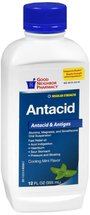 Good Neighbor Pharmacy Regular Strength Antacid Mint Liquid 12oz