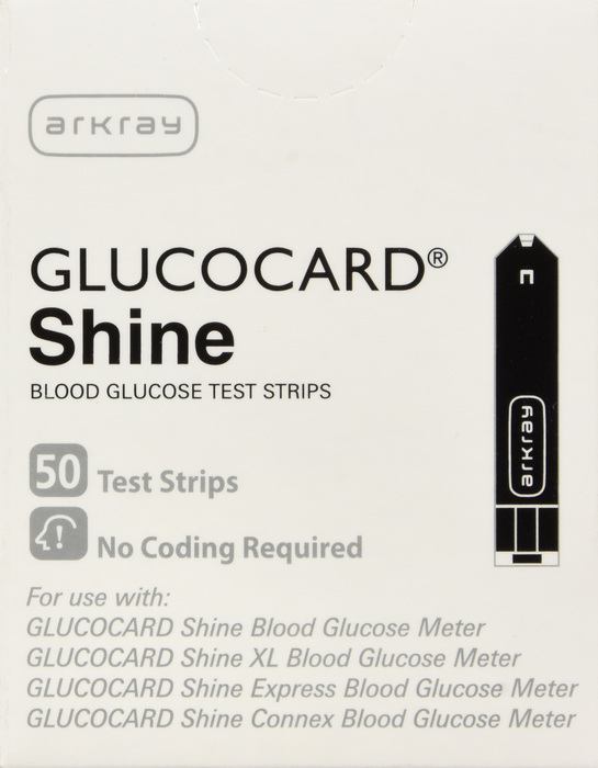 Glucocard Shine Blood Glucose Test Strips 50ct