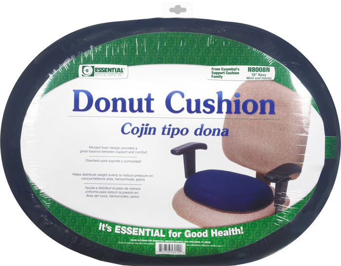 Essential Molded Donut Cushion 18in Navy