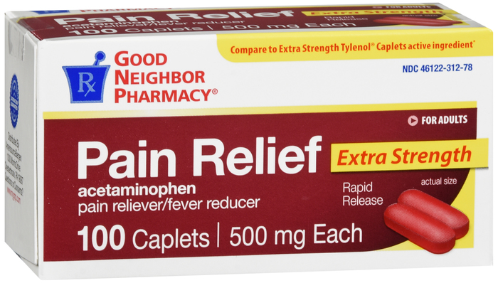 Good Neighbor Pharmacy Pain Relief Acetaminophen 500mg Caplets 100ct