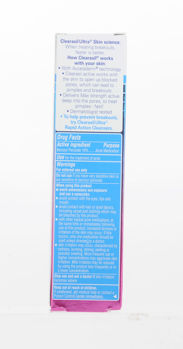 Clearasil Rapid Rescue Spot Treatment Cream Acne Medication 1oz