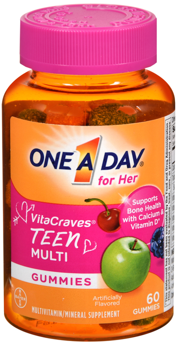 One A Day Teen For Her VitaCraves Gummies 60ct