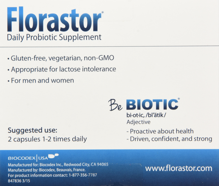 Florastor Daily Probiotic Supplement 250mg Capsules 20ct