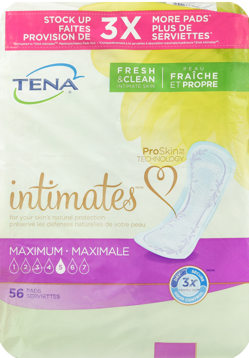 TENA INTIMATES MAX PAD 3X56CT