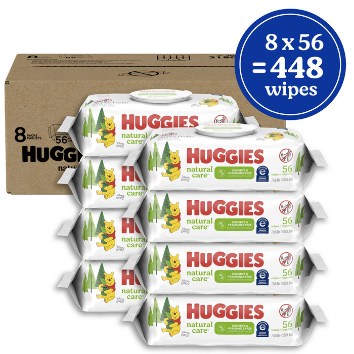 Huggies Natural Care Wipes 56ct