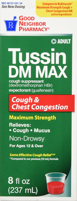 Good Neighbor Pharmacy Tussin DM Max Cough & Congestion Liquid 8oz