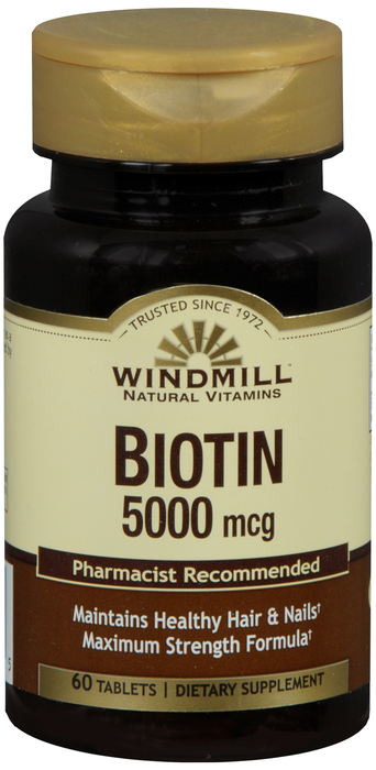 Windmill Biotin 5000mcg Tablets 60ct