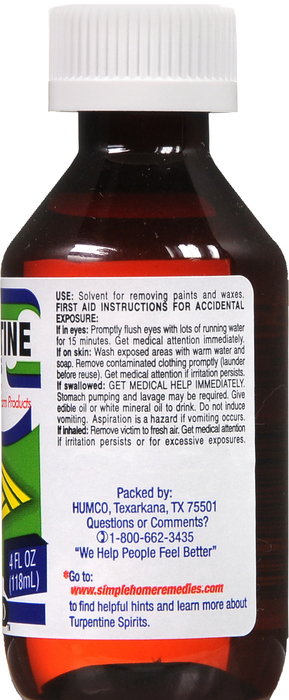 HUMCO TURPENTINE LIQUID 4OZ