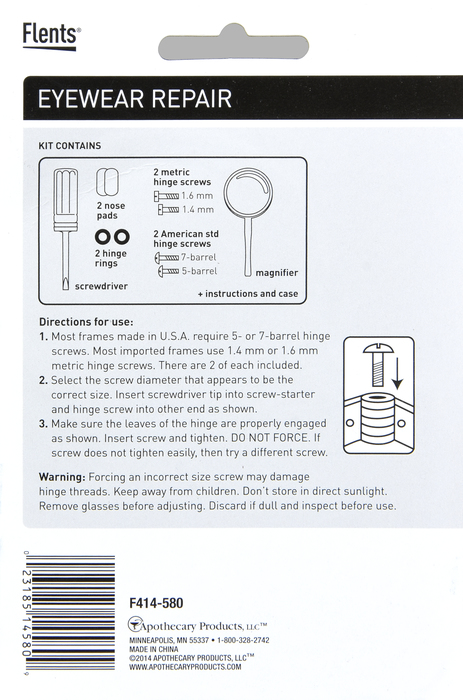 EYE GLASS REPAIR KIT WITH MAGNIFIER API