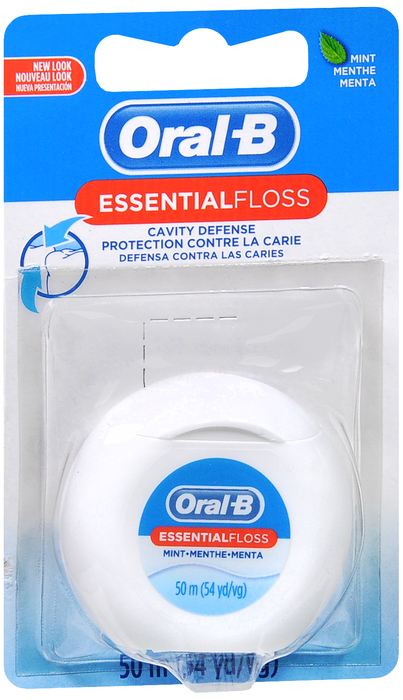 ORAL B ESSENTIAL FLOSS WAXED MINT 55YD